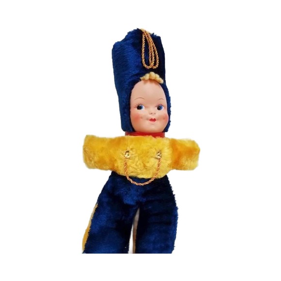 Vintage Other - Vintage Mask Face Majorette Plushie Doll, Carnival Doll 16" Tall